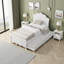 Lit plateforme simple en bois blanc avec tête de lit et lit gigogne - Fabrication en bois massif, conception peu encombrante-1374203996