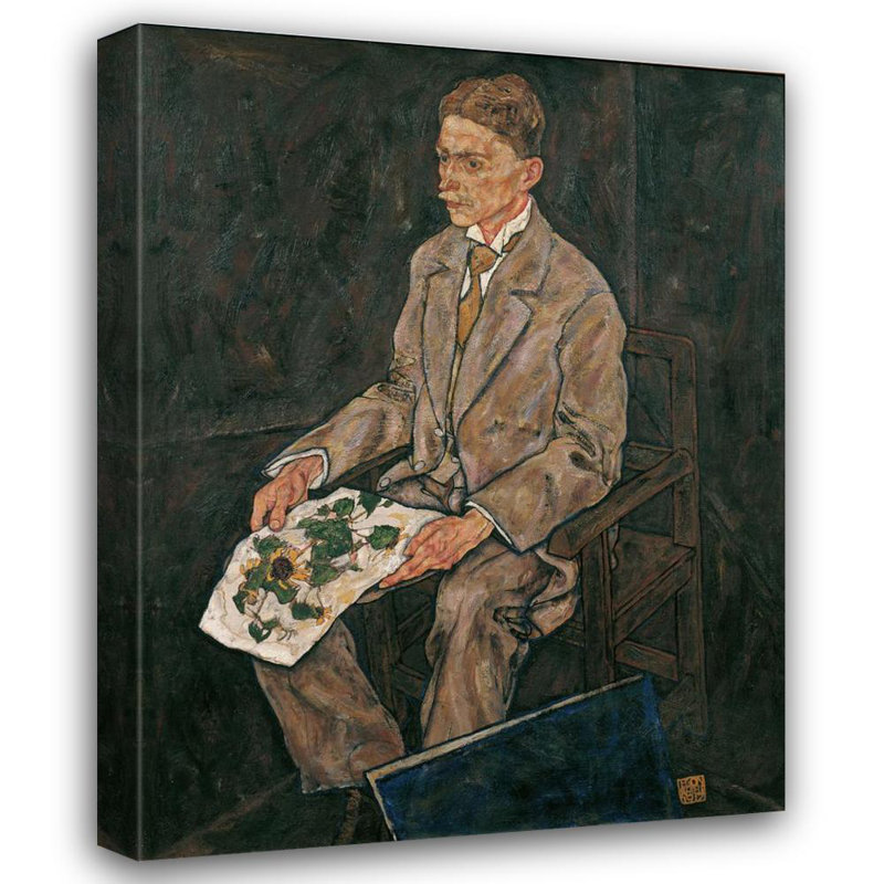 «Portrait of Dr. Franz Martin Haberditzl» par Egon Schiele - Art mural sur toile tendue avec châssis, H 48 po x l 33 po