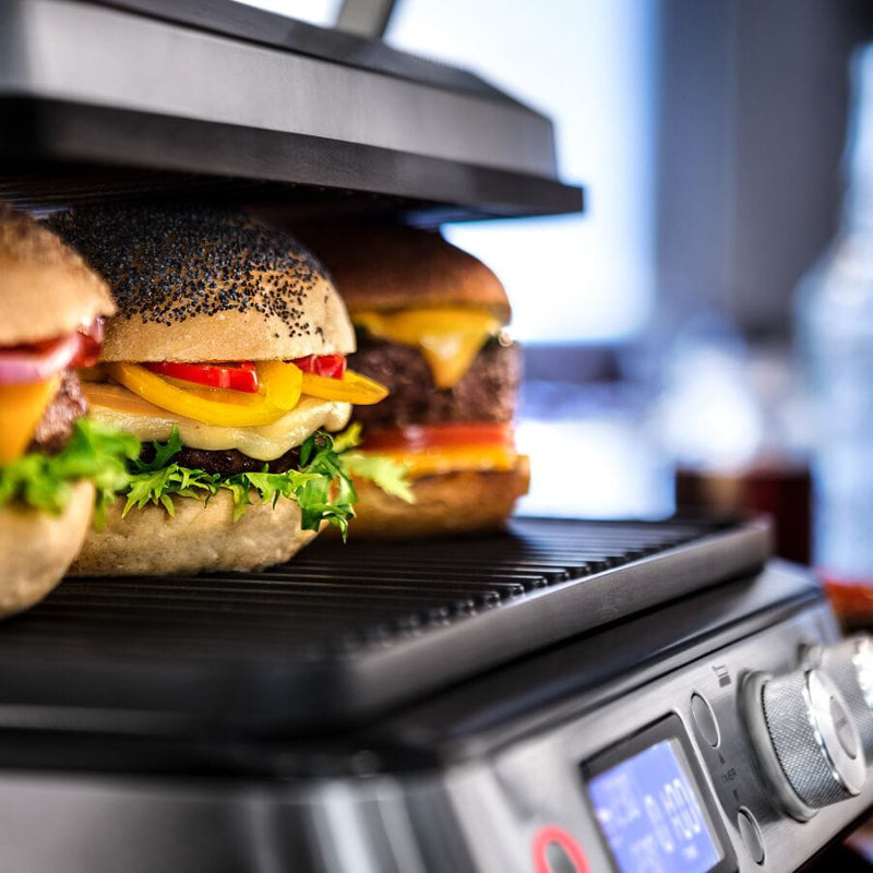 De'Longhi Livenza All Day Combination Contact Grill and Open Barbecue, Stainless Steel