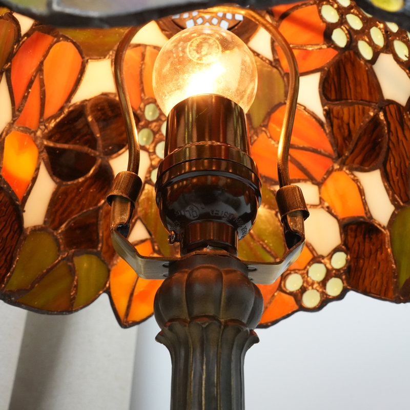 Lampe de table 14 po H Tiffany, Feuille d'érable