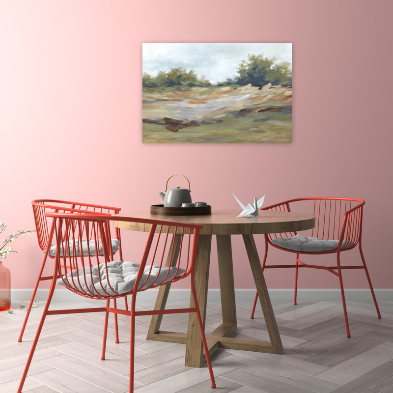 «Still Autumn Abstract Contemporary Serene Forest Landscape», reproduction d'art murale, 24" H x 36" W