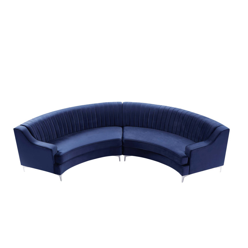 Velvet Curved Sofa