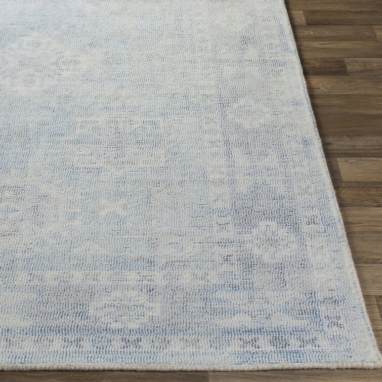 Anita Boho Denim and Wool Scatter Rug by Christopher Knight Home - Blue