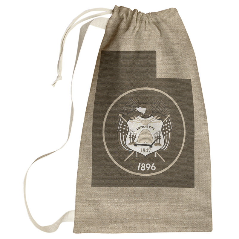 Sac à linge united states flag, Grand H 36 po x l 28 po x P 1,5 po, Beige brun blanc, Alabama