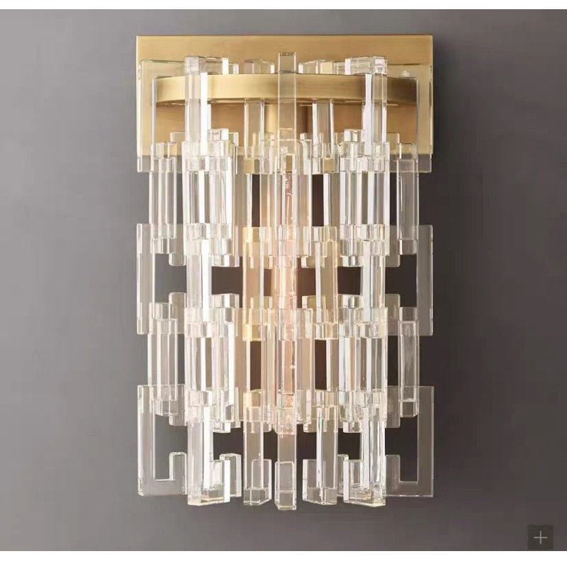 Applique murale ronde en cristal Gaudette
