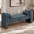 Velvet Bench for Bedroom End of Bed, 60.5- inch Upholstered Button Tufted Ottoman Bench with Rolled Arms, Button-Tufted Ottoman for Living Room, Entryway-10457223