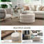 Ottoman 31.5" Round Velvet-Feel Button Tufted for Living Room, Entryway | Beige | Polyester