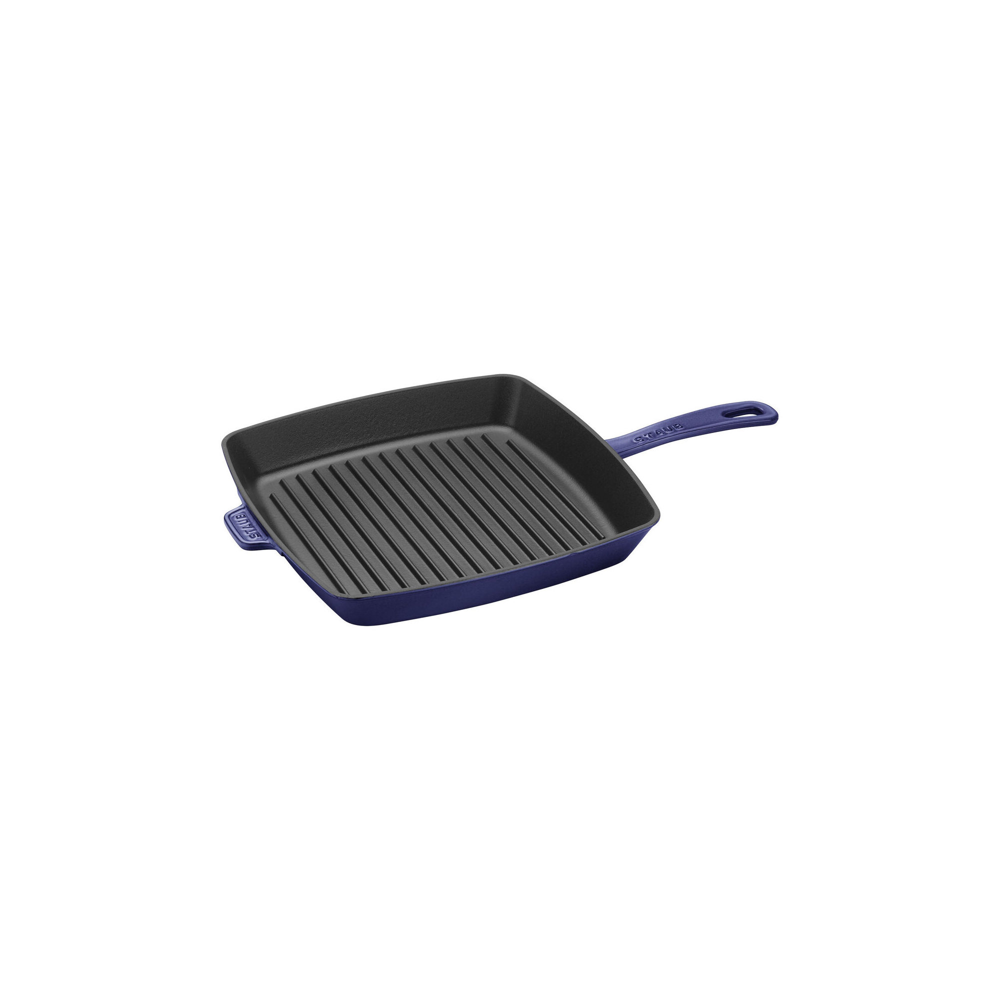 Staub Cast Iron Square Grill Pan, Dark Blue