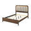Lit plateforme en bois avec tête de lit tapissier et lumière DEL-2005183964