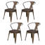 Fauteuil avec dossier à latte de métal Natascha-21415321