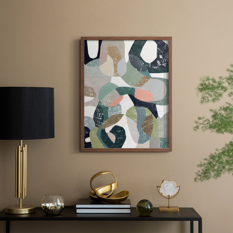 «Settle Me Down II», reproduction encadrée - bois massif, H 11 po x l 9 po, Noyer