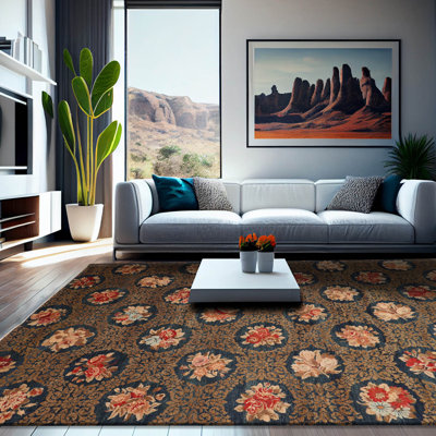 Tapis rectangulaire en laine 8 pi 2 po x 10 pi 5 po One-of-a-Kind