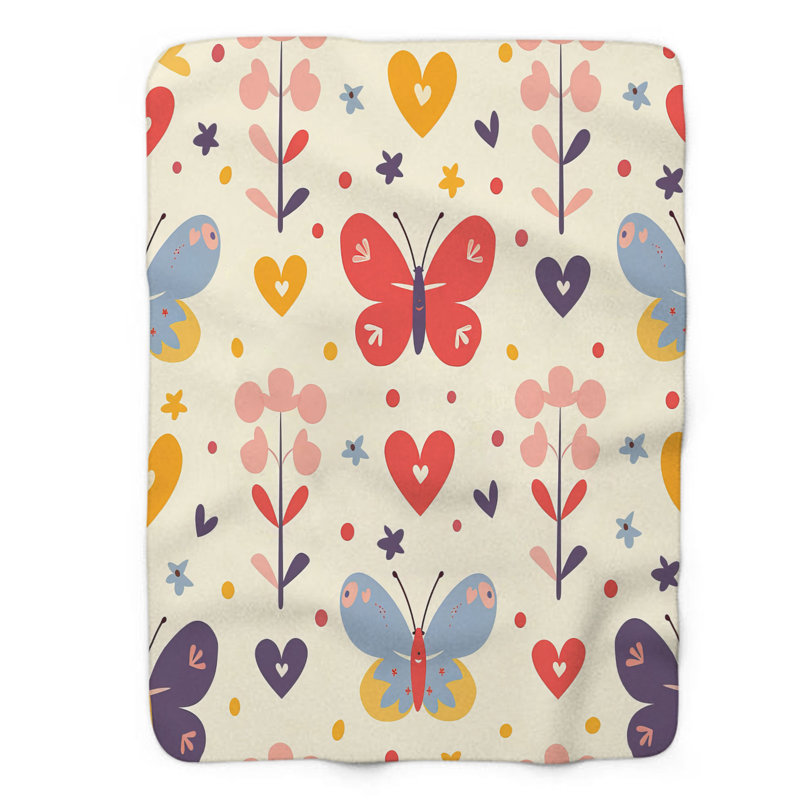 Couverture papillon 1 pièce, Grand lit