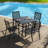 Patio Dining Chairs Set of 4,  Sturdy Durable 450LBS Black Metal Outdoor Patio Chairs with Armrest Stackable  for Porch, Backyard, Deck, Outside