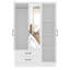 Millbury 3 Door 2 Drawer Wardrobe with Mirror-122739199