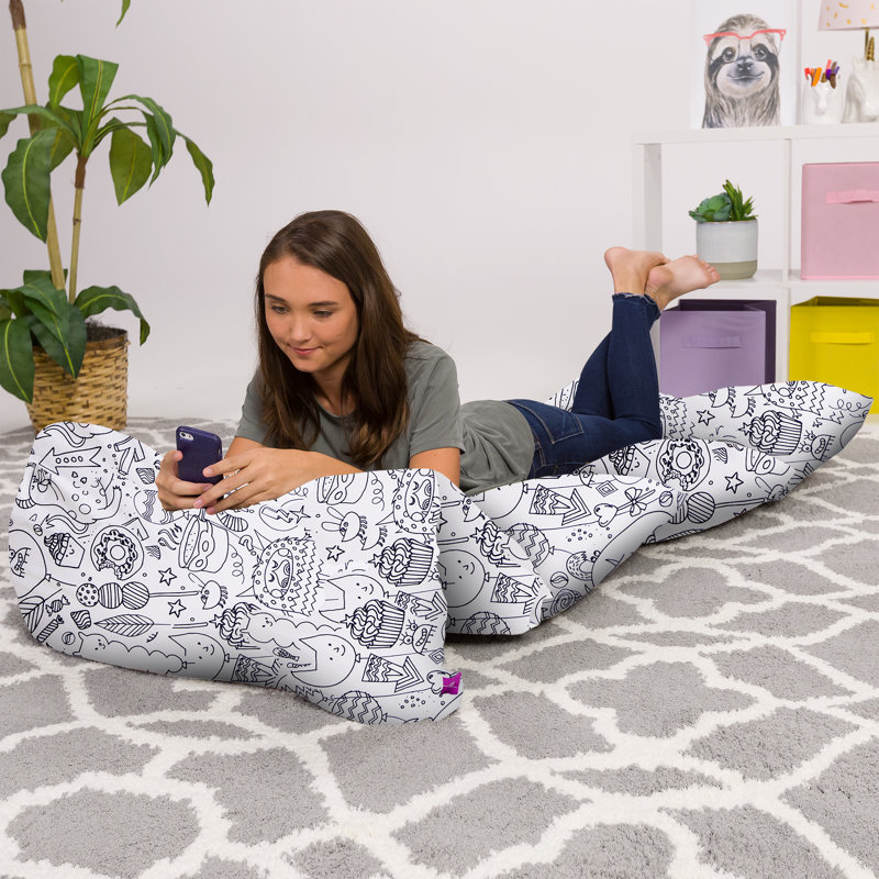 King Size Coloring Fabric Fun Creatures Floor Pillow Cover