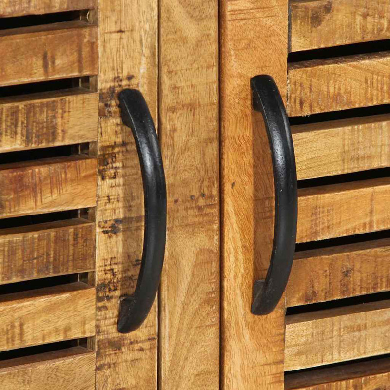 4 Pair Solid Wood Shoe Storage Cabinet
