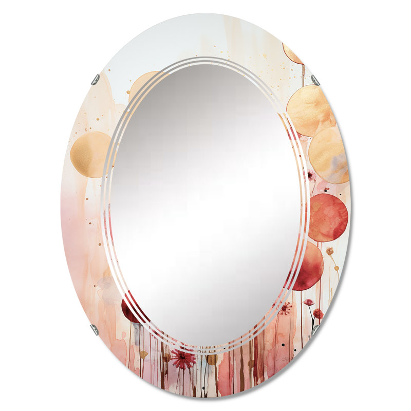Heratio - Miroir mural moderne ovale, 30 po x 20 po