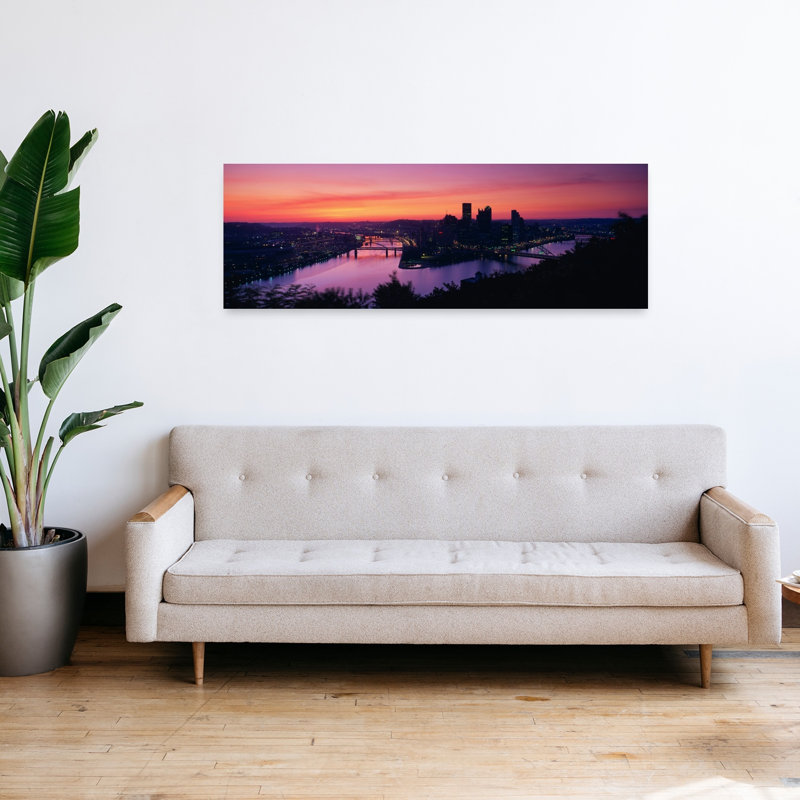 Pittsburgh PA by J Sohm/VOA LLC - Wrapped Canvas Panoramic Print, 40.64 cm H x 121.92 cm W