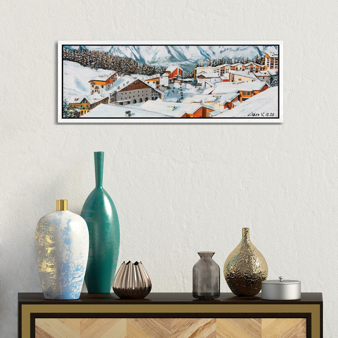 Valberg En Hiver von Claire Morand - Panoramaleinband auf Leinwand Giclée auf Leinwand