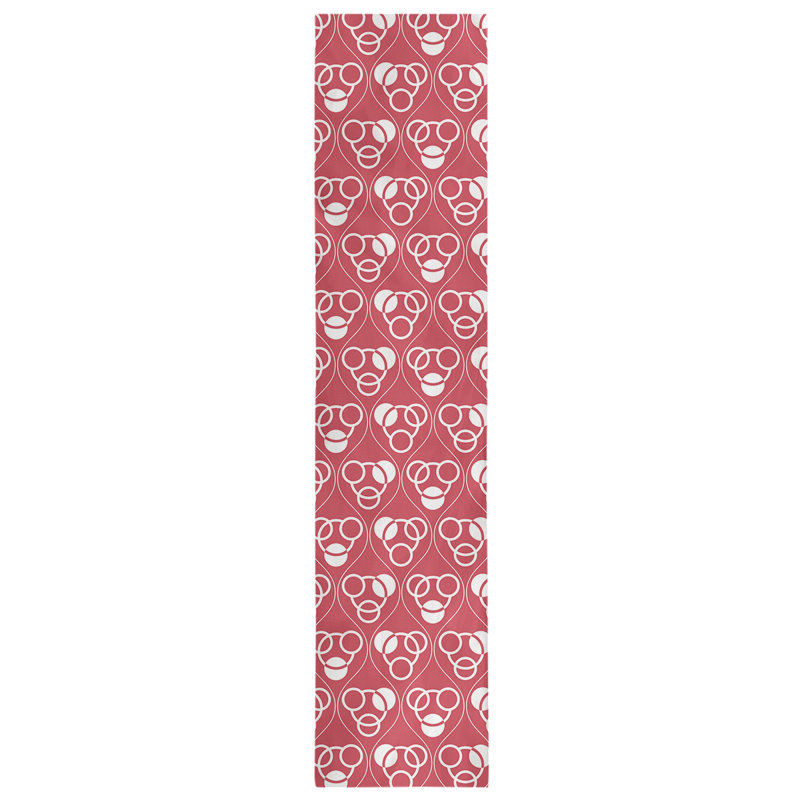 Chemin de table Classic, 16 po x 90 po, Rouge/blanc