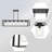 Steevie 6 - Light Matte Black Square/Rectangle Pendant