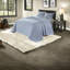 Ensembles de literie en coton confortable réversible de style moderne simple bleu