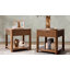 Table de bout cannelée en grain de chêne l 23,75 po Fogarty-389662857