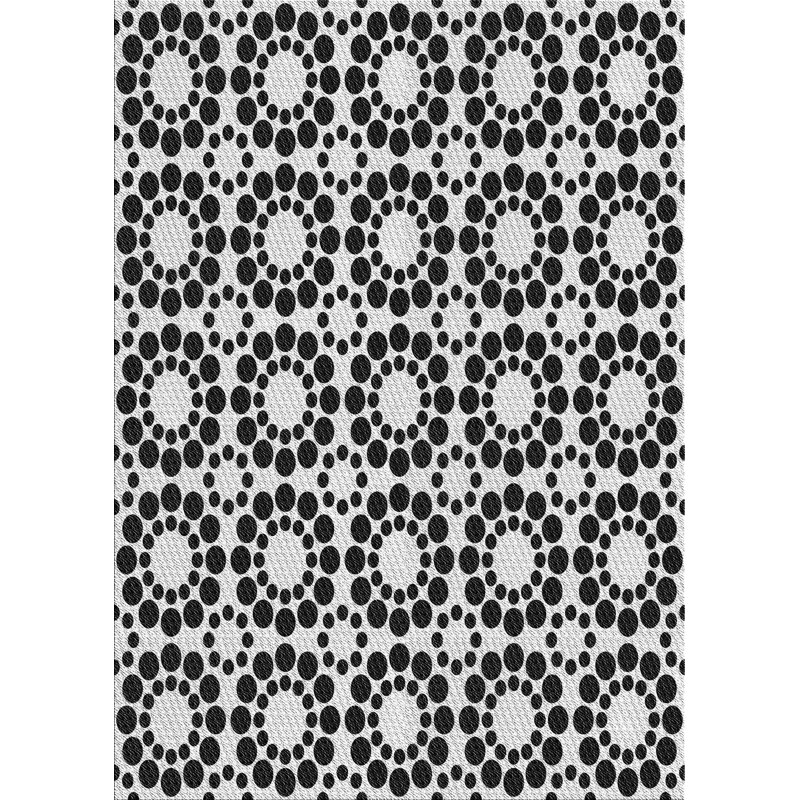 Tapis noir en laine touffeté à la main Mylah
