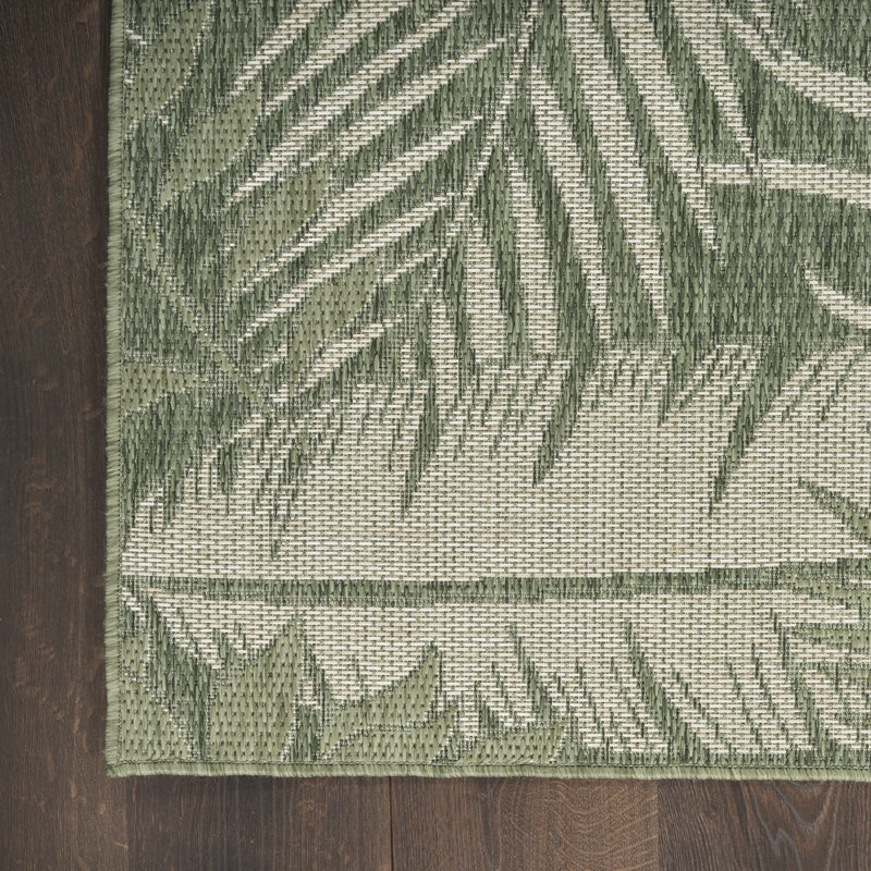 Bertine Floral Indoor / Outdoor Rug, Rectangle 8' x 10'