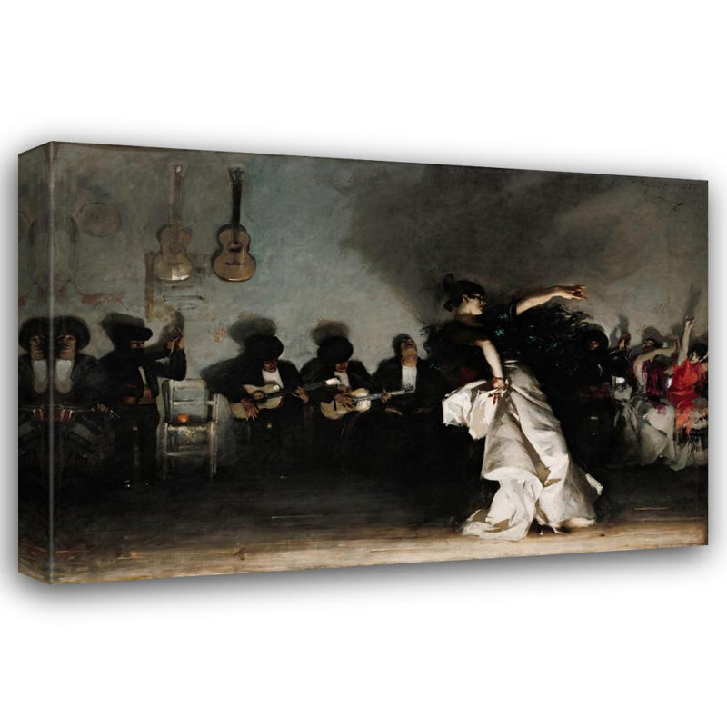 "The Jaleo" par John Singer Sargent - Art mural sur toile tendue avec châssis, H 40 po x l 28 po