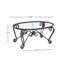 Ensemble de 3 tables basses à surface en verre trempé, table basse elliptique Decor