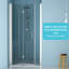 Porte de douche en verre trempé nickel brossé 34 po x 72 po - Gain de place, réglable, finition durable, l 34 po x H 72 po avec eau, intrigante