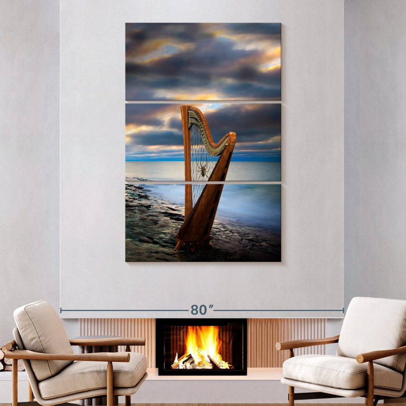 Abarca Spider On Harp, 74" H x 48" W
