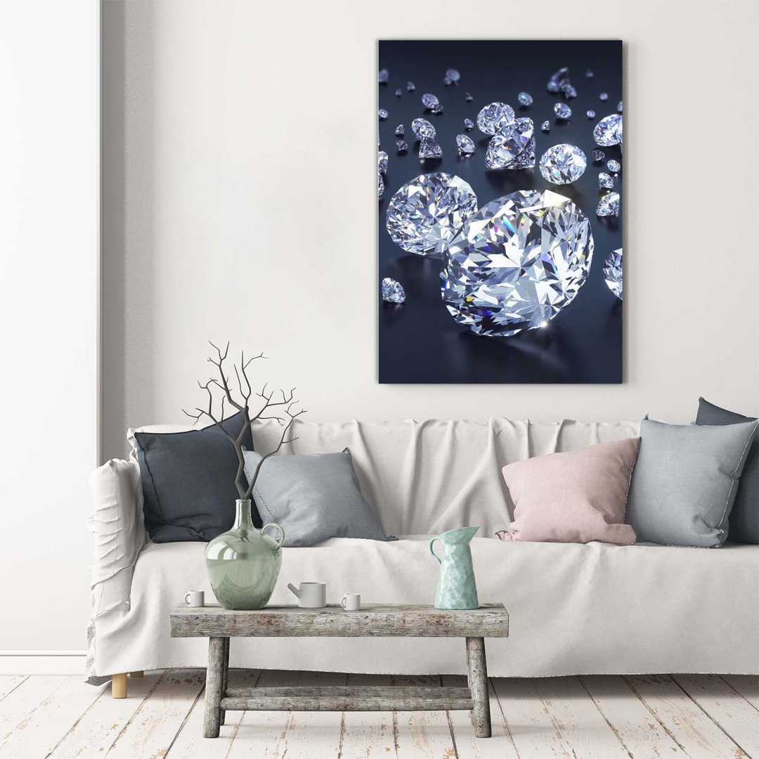 Diamanten - Kunstdrucke auf Leinwand - Wrapped Canvas