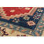 Tapis décoratif en laine rouge de conception unique 6 pi 8 po X 9 pi 7 po noué à la main New Age