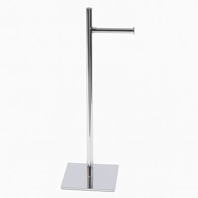 Bathroom Complements Toilet Paper Holder - Free Standing - 30" Brass/Polished Chrome