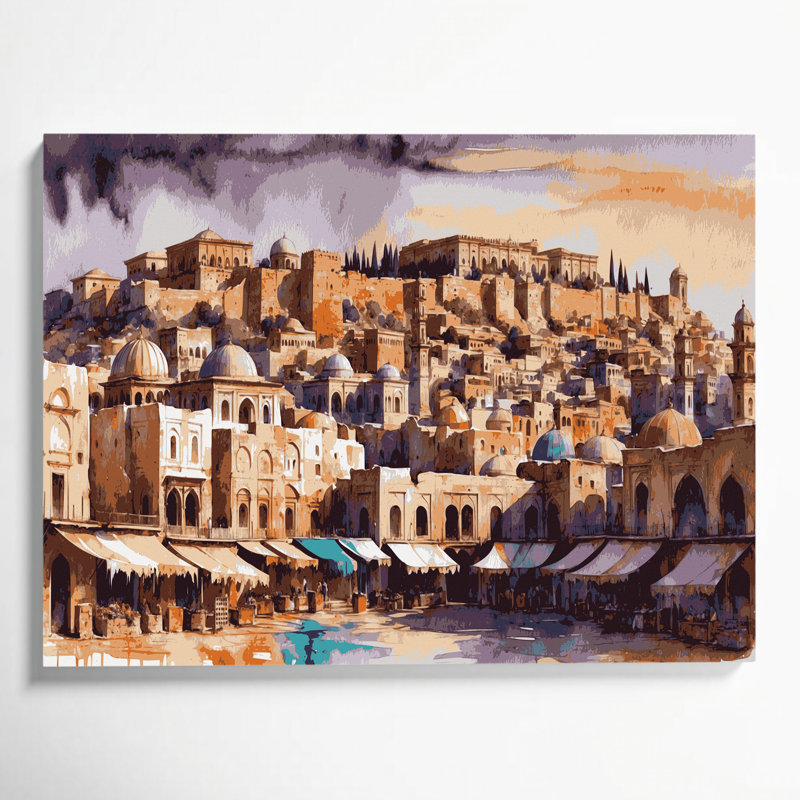 Art urbain, villes, villes, Jordan, beige, H 11 po x l 14 po