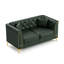Canapé Chesterfield de luxe modulaire avec similicuir et capitonnage à boutons