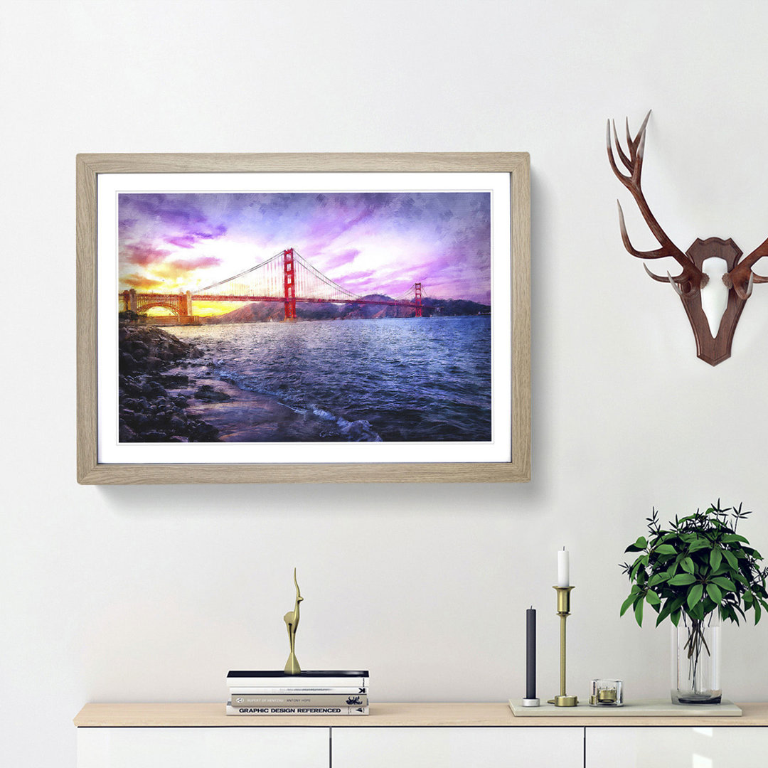 Golden Gate Bridge in San Francisco - Picture Frame Graphic Art Print