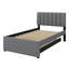 Lit plateforme tapissier avec lit gigogne-2093233526