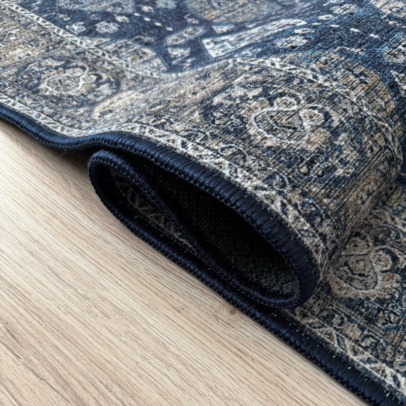 Tapis de couloir antibactérien bleu antidérapant par Feet, Tapis de couloir 2 pi 2 po x 8 pi
