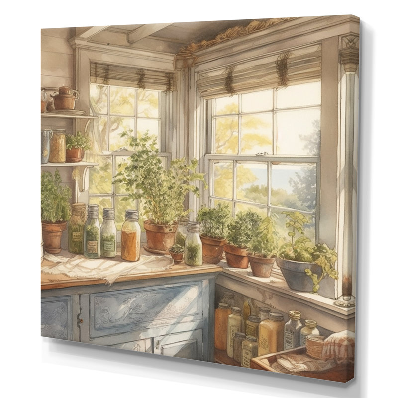 Old Farmhouse Kitchen I - Art mural de cuisine, H 36 po x l 36 po x P 1,5 po