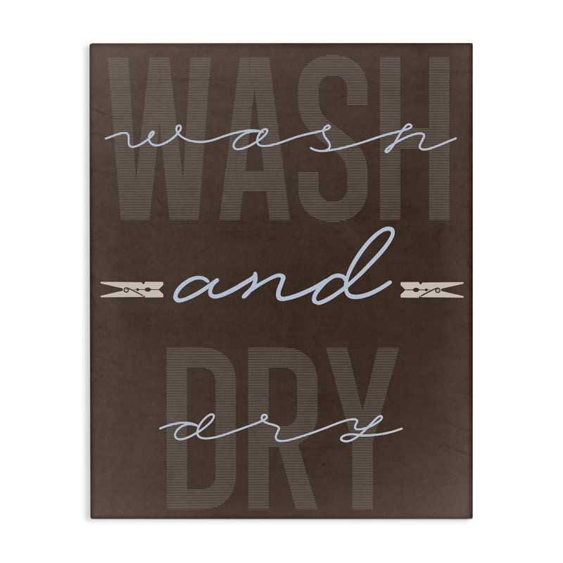 Toile brune «Wash And Dry», conception par Marcus Prime, H 20 po x l 16 po