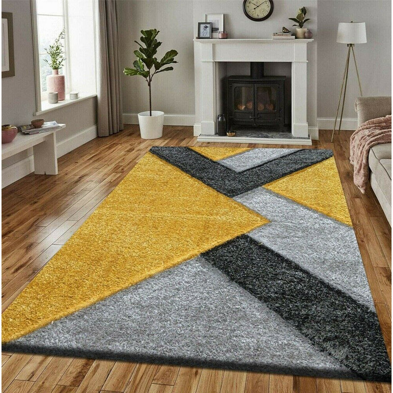 Fong Geometric Area Rug, Rectangle 60 x 110cm