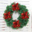 10 pièces de fleurs de Noël scintillantes à motif de poinsettias rouges 4 po