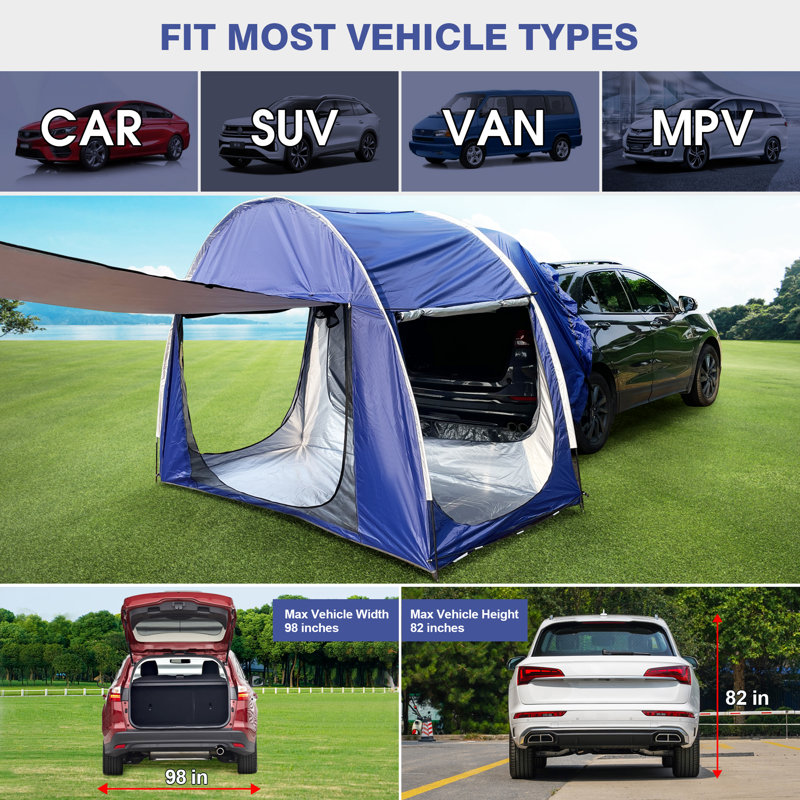 Poloma SUV Camping Tents Car Tent with Porch Vestibule Awning Shelter ...