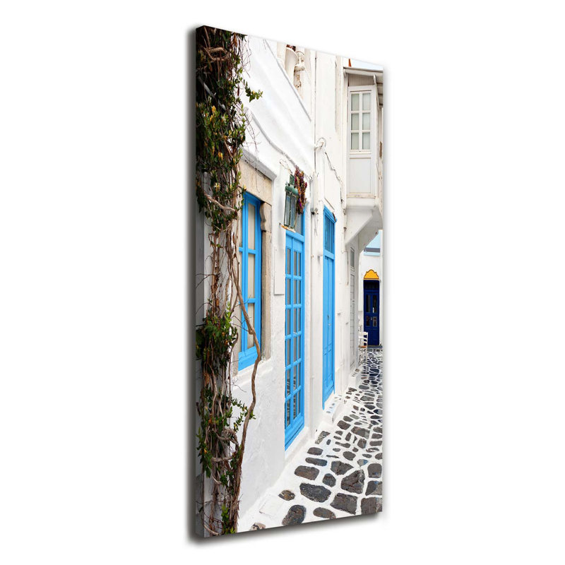 Greek Streets - Wrapped Canvas Print