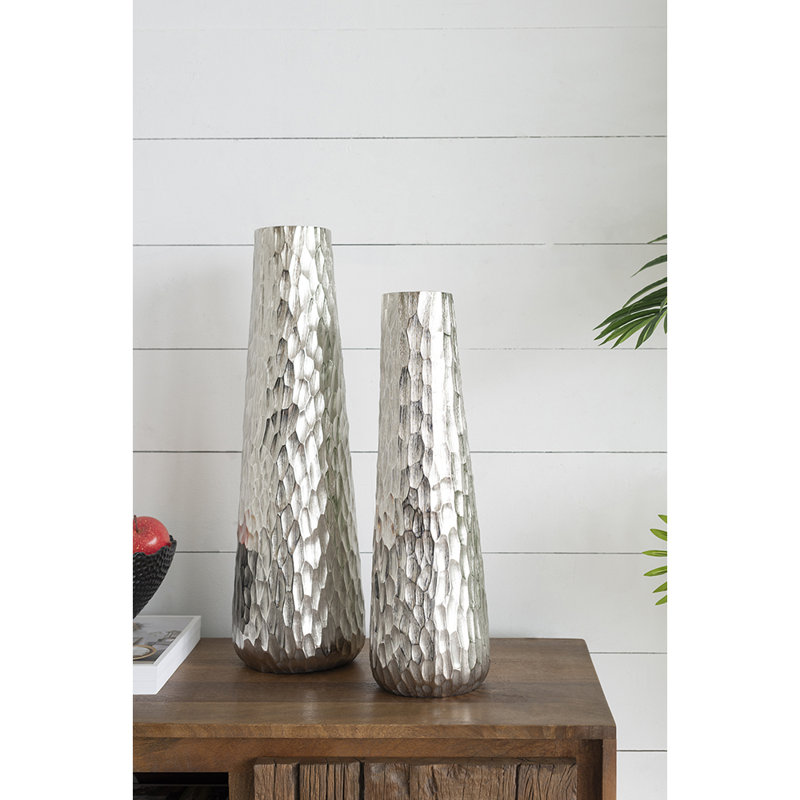 Metal Table Vase, 19.3" H x 6.3" W x 6.3" D