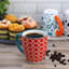 Ensemble de 6 tasses en grès, 6 tasses à café, couleurs assorties, grandes tasses à thé, va au micro-ondes et au lave-vaisselle